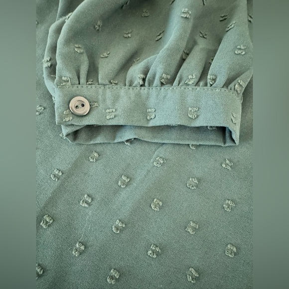 Women’s Bequemer Laden Summer V-Neck 3/4 Sleeve Blouse Swiss Dot Tunic Top - Picture 6 of 6